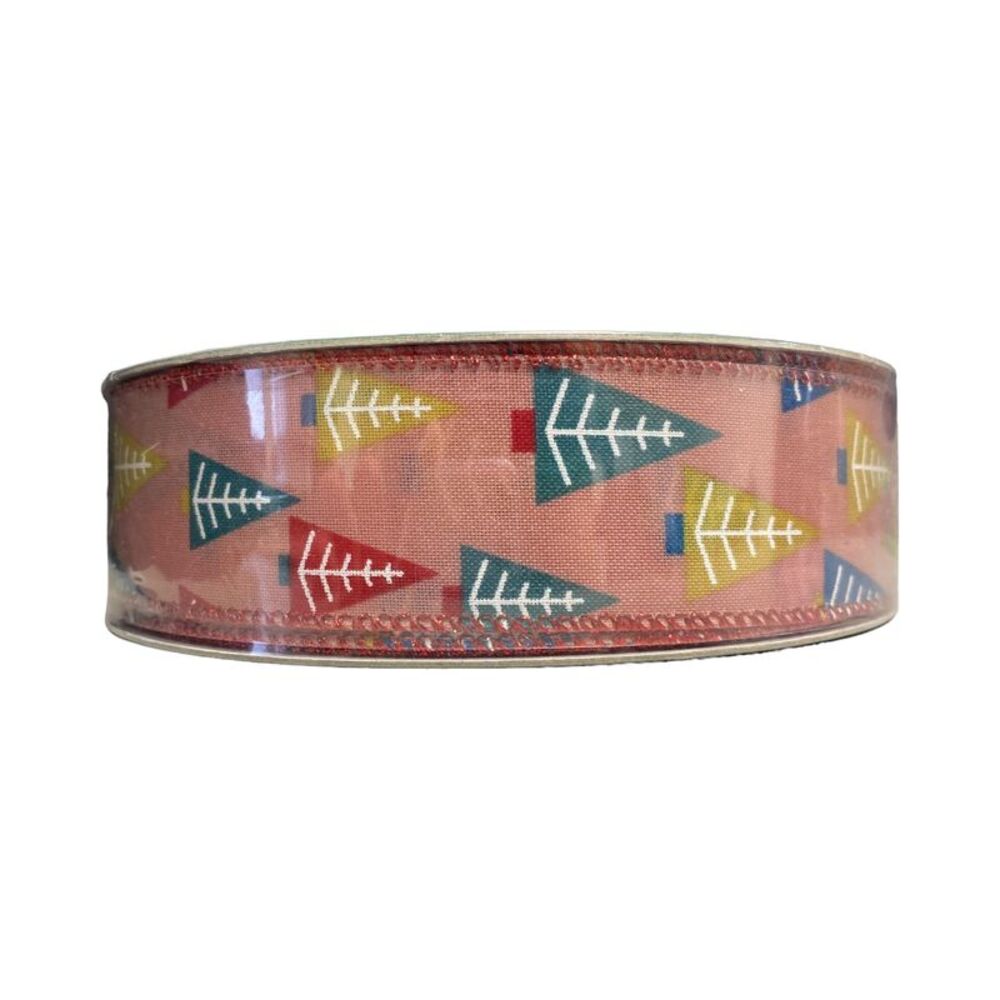 Multi Tree - Member's Mark Wired Edge Premium Holiday Ribbon, 1.5" Wide x 50 Yar